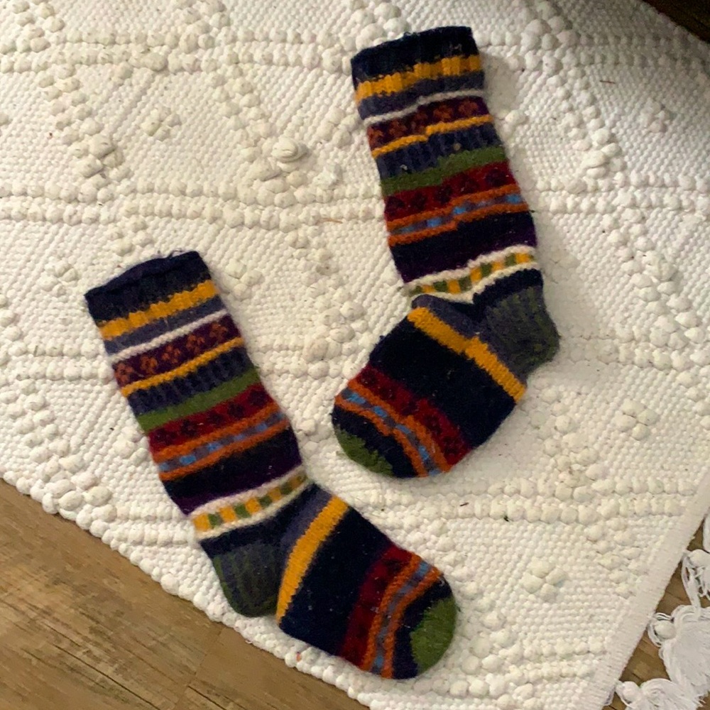 Wool slipper socks